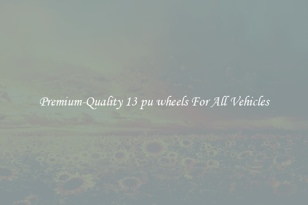 Premium-Quality 13 pu wheels For All Vehicles