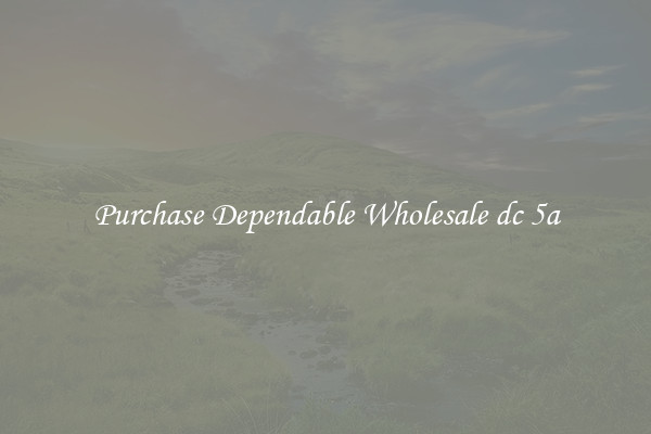 Purchase Dependable Wholesale dc 5a