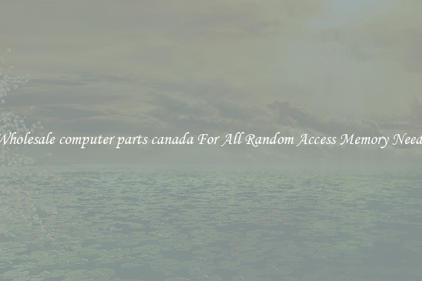 Wholesale computer parts canada For All Random Access Memory Needs