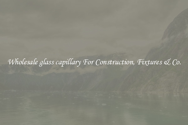 Wholesale glass capillary For Construction, Fixtures & Co.
