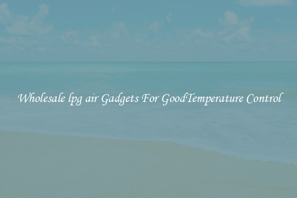 Wholesale lpg air Gadgets For GoodTemperature Control