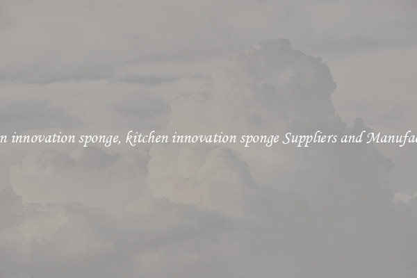 kitchen innovation sponge, kitchen innovation sponge Suppliers and Manufacturers