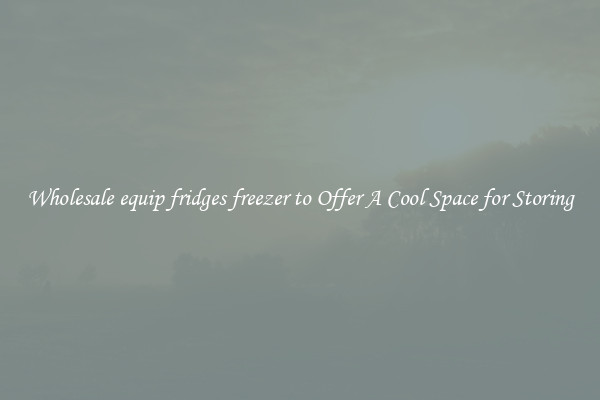 Wholesale equip fridges freezer to Offer A Cool Space for Storing