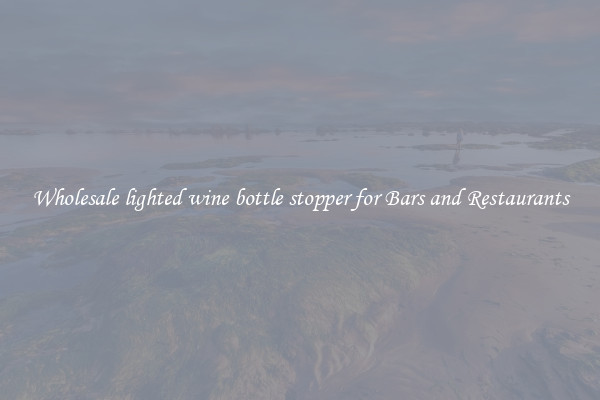 Wholesale lighted wine bottle stopper for Bars and Restaurants