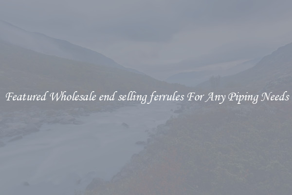 Featured Wholesale end selling ferrules For Any Piping Needs