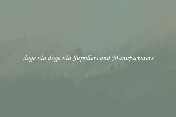 doge rda doge rda Suppliers and Manufacturers