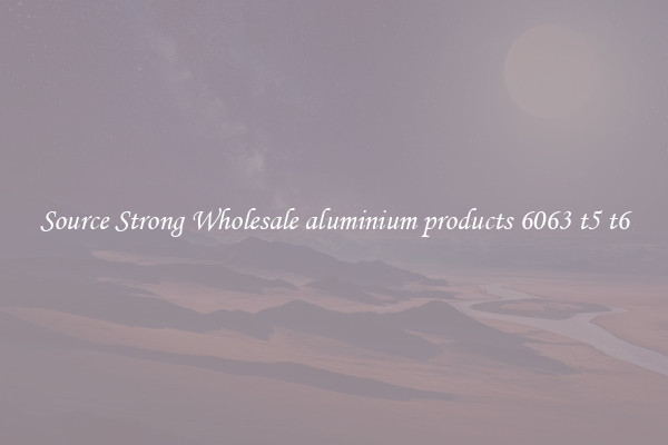 Source Strong Wholesale aluminium products 6063 t5 t6