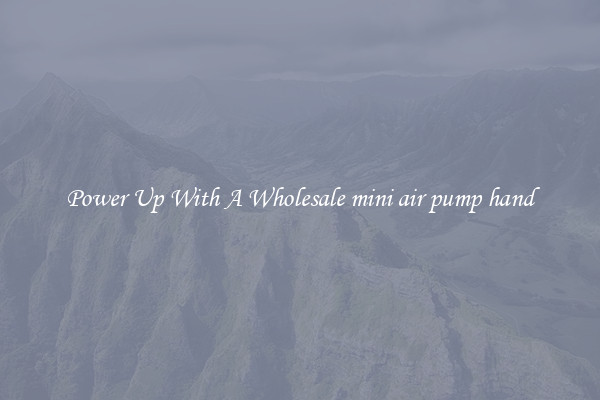 Power Up With A Wholesale mini air pump hand