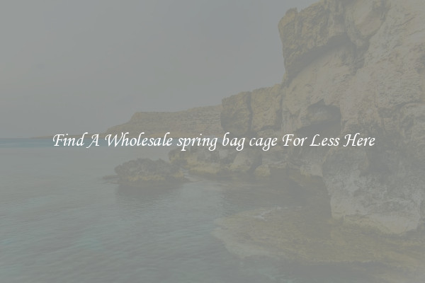 Find A Wholesale spring bag cage For Less Here