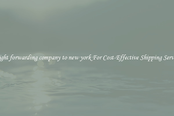 freight forwarding company to new york For Cost-Effective Shipping Services