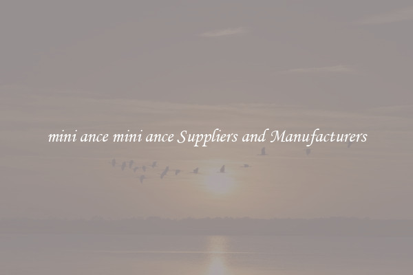 mini ance mini ance Suppliers and Manufacturers