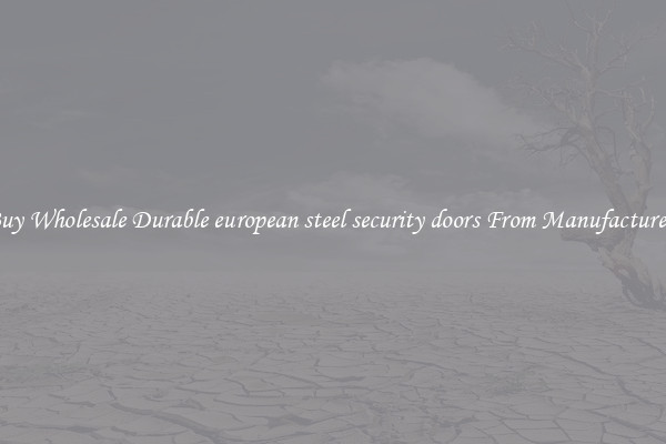 Buy Wholesale Durable european steel security doors From Manufacturers