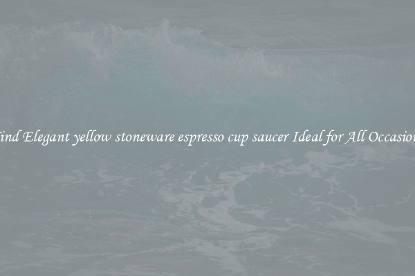 Find Elegant yellow stoneware espresso cup saucer Ideal for All Occasions